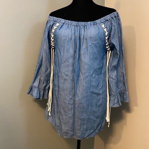 Denim Lace Up Tunic - Billy T